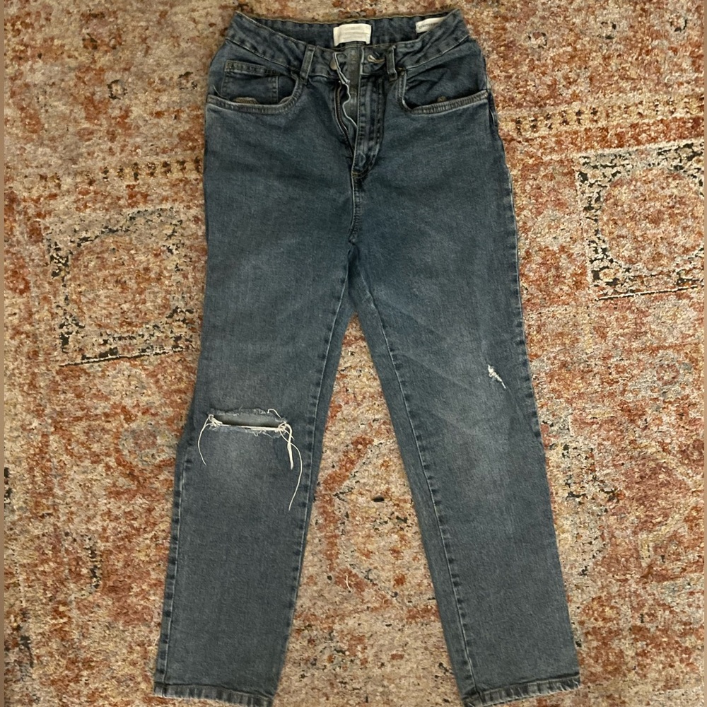 Cotton On straight Leg Jeans with Ripes